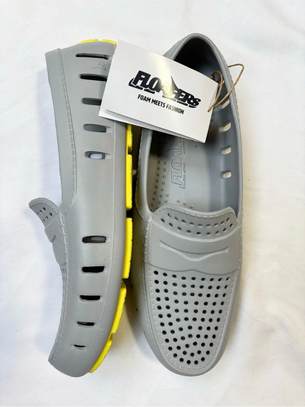 Floafers Men's Grey Breathable Boat Shoes